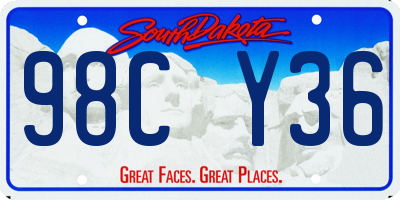SD license plate 98CY36