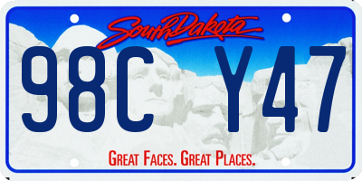 SD license plate 98CY47