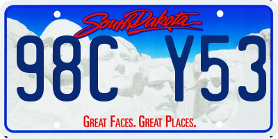 SD license plate 98CY53