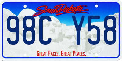 SD license plate 98CY58
