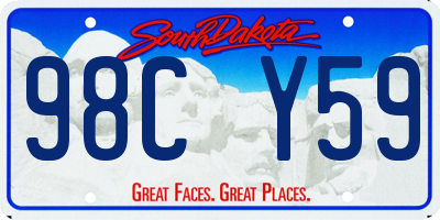 SD license plate 98CY59