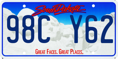 SD license plate 98CY62