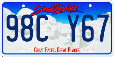 SD license plate 98CY67