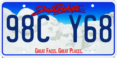 SD license plate 98CY68