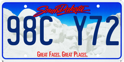 SD license plate 98CY72