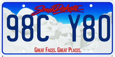 SD license plate 98CY80