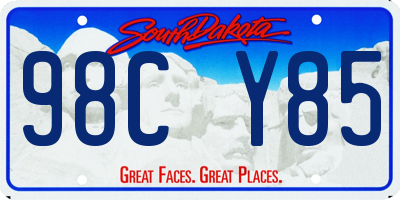 SD license plate 98CY85