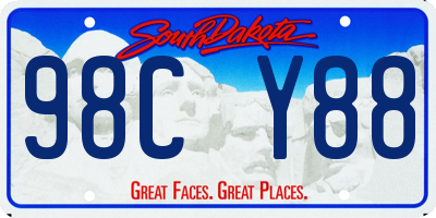SD license plate 98CY88