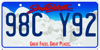 SD license plate 98CY92