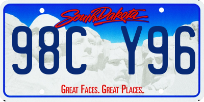 SD license plate 98CY96