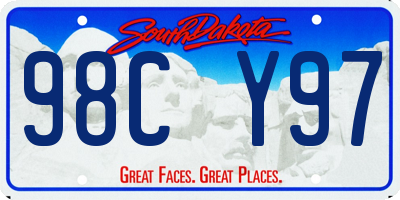 SD license plate 98CY97