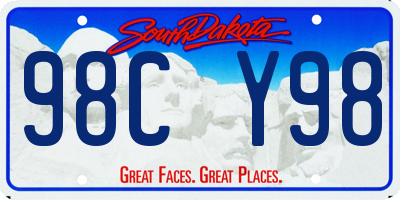 SD license plate 98CY98