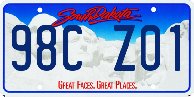 SD license plate 98CZ01