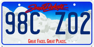 SD license plate 98CZ02