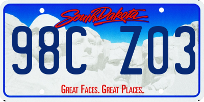 SD license plate 98CZ03