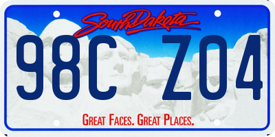 SD license plate 98CZ04