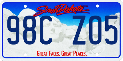 SD license plate 98CZ05