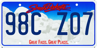 SD license plate 98CZ07