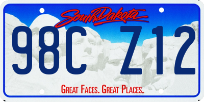 SD license plate 98CZ12