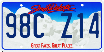 SD license plate 98CZ14