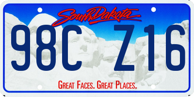SD license plate 98CZ16