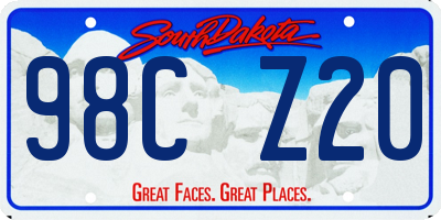 SD license plate 98CZ20