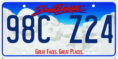 SD license plate 98CZ24