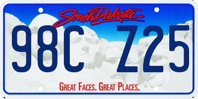 SD license plate 98CZ25