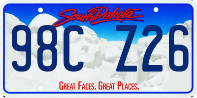 SD license plate 98CZ26