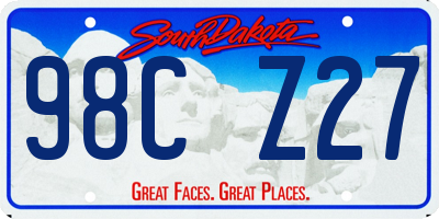SD license plate 98CZ27