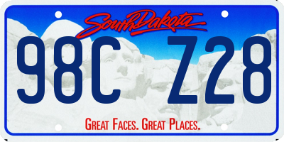SD license plate 98CZ28