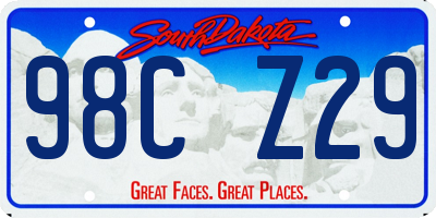 SD license plate 98CZ29