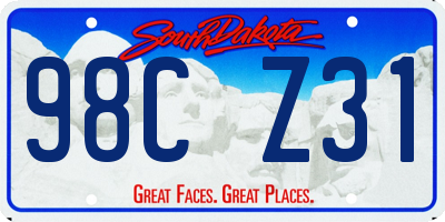 SD license plate 98CZ31