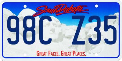 SD license plate 98CZ35