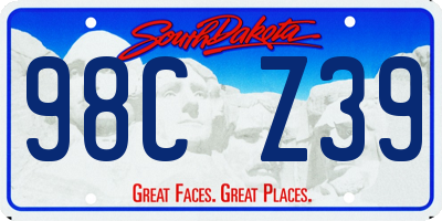 SD license plate 98CZ39
