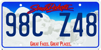 SD license plate 98CZ48