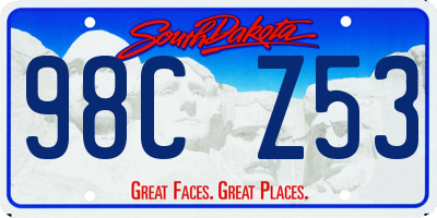 SD license plate 98CZ53