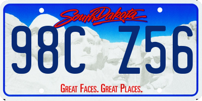 SD license plate 98CZ56