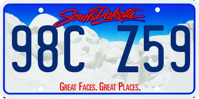 SD license plate 98CZ59