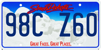 SD license plate 98CZ60