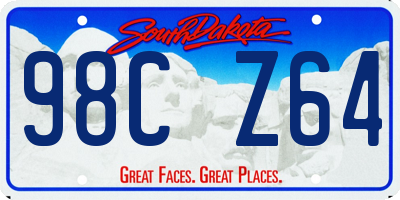 SD license plate 98CZ64