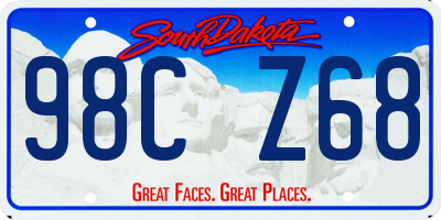 SD license plate 98CZ68