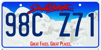 SD license plate 98CZ71