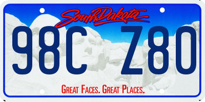 SD license plate 98CZ80