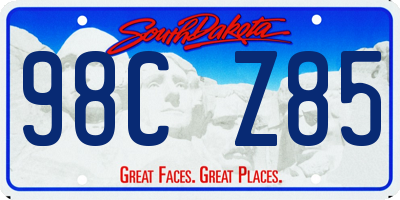 SD license plate 98CZ85
