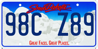 SD license plate 98CZ89