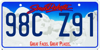 SD license plate 98CZ91