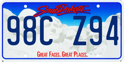 SD license plate 98CZ94