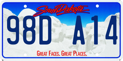 SD license plate 98DA14