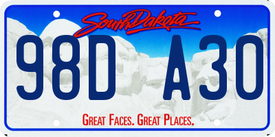 SD license plate 98DA30